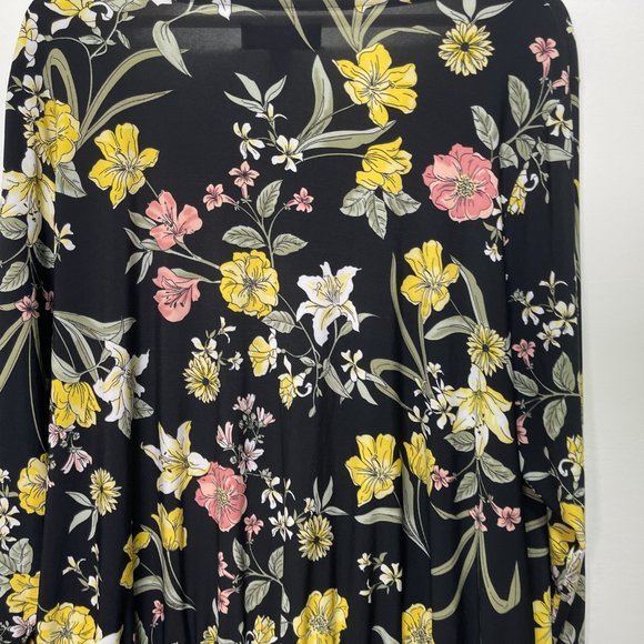 Love & Legend Black Floral Deep V-Neck Bodysuit sz 3X - Picture 9 of 10